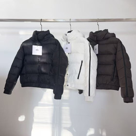 ALO Thick and warm down jacket with woven ribbon hood-4900